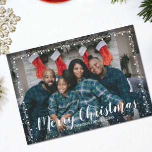 Kerstkrans Platte Foto Vakantiedecoratie Feestdagenkaart