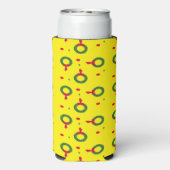 Kerstkrans polka stippen geel seltzer blikjeskoeler (Seltzer Achterkant)