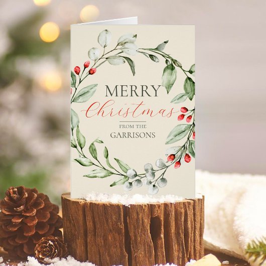 Kerstkrans Prettig Kerstfeest Niet-Foto
