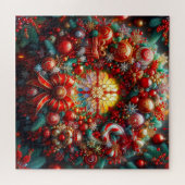 Kerstkrans puzzel (Horizontaal)