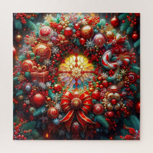 Kerstkrans puzzel (Verticaal)