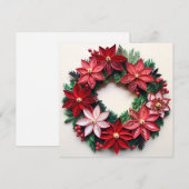 Kerstkrans quil kerstgroet kaart (Voorkant / Achterkant)