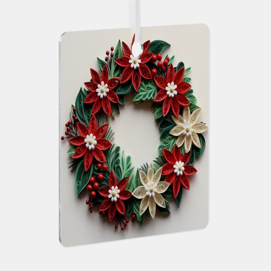 Kerstkrans quill vakantie ornament (Voorkant Rechts)