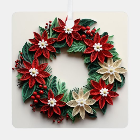 Kerstkrans quill vakantie ornament (Voorkant)