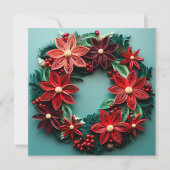 Kerstkrans quill vakantie wenskaart feestdagenkaart (Voorkant)