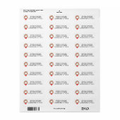 Kerstkrans retouradres  etiket (Full Sheet)