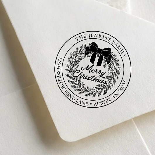 Kerstkrans retouradres stempel