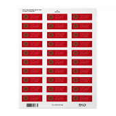 Kerstkrans retouradreslabel etiket (Full Sheet)