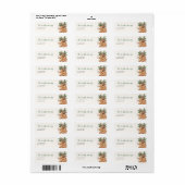 Kerstkrans Retouradreslabel van Gemberkoek Etiket (Full Sheet)