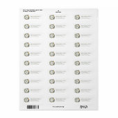 Kerstkrans retouradreslabels etiket (Full Sheet)