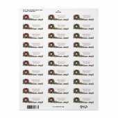 Kerstkrans retouradreslabels etiket (Full Sheet)