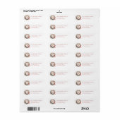 Kerstkrans retouradreslabels etiket (Full Sheet)