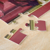 Kerstkrans Rode Deur Aquarel Legpuzzel (Zijkant)