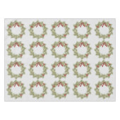 Kerstkrans Rode Holly bessen Eenvoudig groen Tafelkleed (Voorkant (Horizontaal))