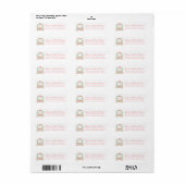 Kerstkrans Rode Script Retouradres Etiket (Full Sheet)