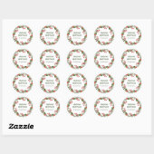 Kerstkrans ronde sticker (Vel)