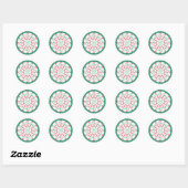 Kerstkrans Ronde Sticker (Vel)