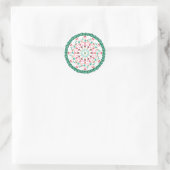Kerstkrans Ronde Sticker (Tas)