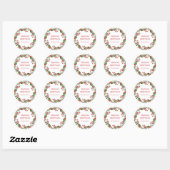 Kerstkrans  ronde sticker (Vel)