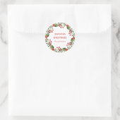 Kerstkrans  ronde sticker (Tas)