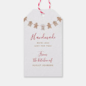 Kerstkrans Rood Handgemaakt Met Liefde Cadeaulabel (Achterkant)