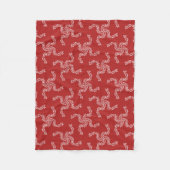 Kerstkrans Rood, Kerst Decoratie, Kerstmis Fleece Deken (Voorkant)