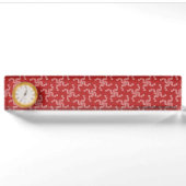 Kerstkrans Rood, Kerst Decoratie, Kerstmis Naambordje (Voorkant)