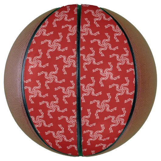 Kerstkrans rood, kerstdecoratie, Kerstmis Basketbal (Verticaal)
