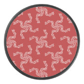 Kerstkrans rood, kerstdecoratie, Kerstmis Hockey Puck (Voorkant)