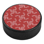 Kerstkrans rood, kerstdecoratie, Kerstmis Hockey Puck (3/4)