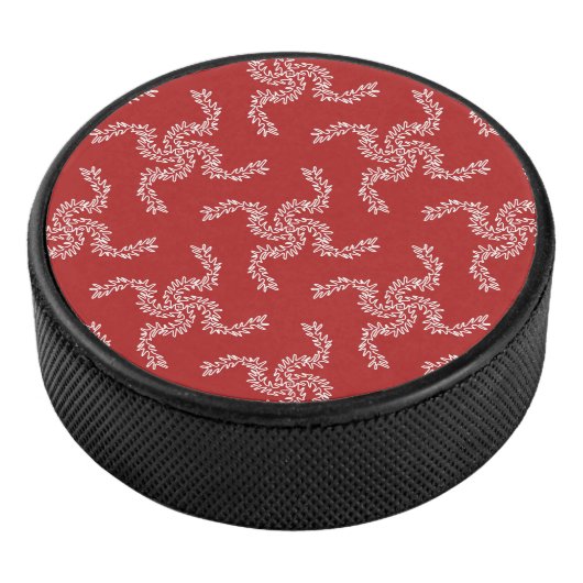 Kerstkrans rood, kerstdecoratie, Kerstmis Hockey Puck (3/4)