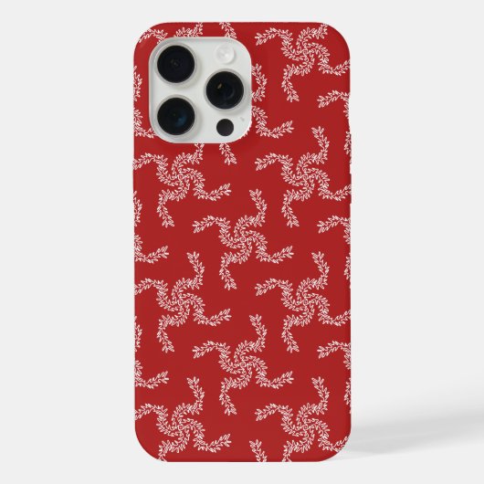 Kerstkrans rood, kerstdecoratie, Kerstmis iPhone Hoesje (Achterkant)