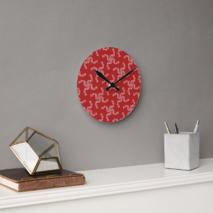 Kerstkrans rood, kerstdecoratie, Kerstmis Ronde Klok