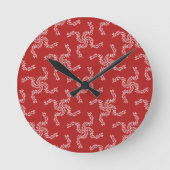 Kerstkrans rood, kerstdecoratie, Kerstmis Ronde Klok (Voorkant)