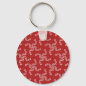 Kerstkrans rood, kerstdecoratie, Kerstmis Sleutelhanger (Voorkant)