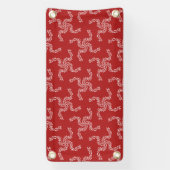 Kerstkrans rood, kerstdecoratie, Kerstmis Spandoek (Verticaal)