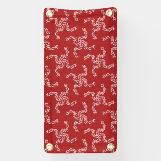 Kerstkrans rood, kerstdecoratie, Kerstmis Spandoek (Verticaal)