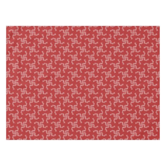 Kerstkrans rood, kerstdecoratie, Kerstmis Tafelkleed (Voorkant (Horizontaal))