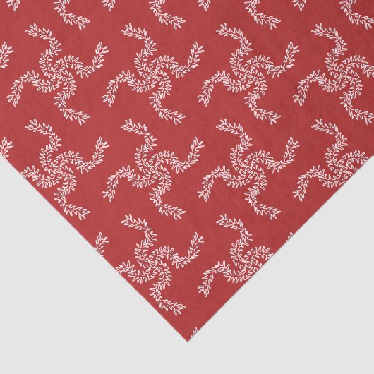 Kerstkrans rood, kerstdecoratie, Kerstmis Tissuepapier (Detail)