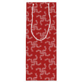 Kerstkrans rood, kerstdecoratie, Kerstmis Wijn Cadeautas (Achterkant)