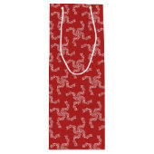 Kerstkrans rood, kerstdecoratie, Kerstmis Wijn Cadeautas (Voorkant)