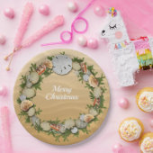 Kerstkrans schelpen zeesterren Zand Dollar Papieren Bordje (Feest)