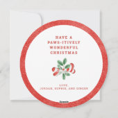 Kerstkrans Sheltie Classic Ronde Sticker Feestdagenkaart (Achterkant)