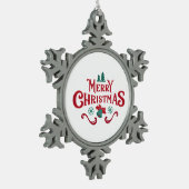 Kerstkrans Sneeuwvlok Ornament (Links)