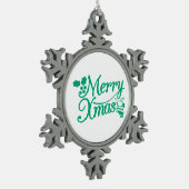 Kerstkrans Sneeuwvlok Ornament (Links)