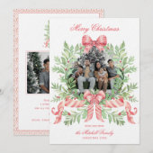 Kerstkrans Snoepriet Boog | Fotokaart Save The Date (Voorkant / Achterkant)