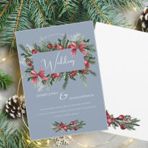 Kerstkrans Stoffig Blauw Winter Feestelijke bruilo