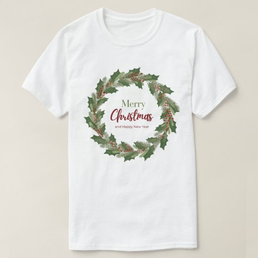 Kerstkrans T-shirt (Design voorkant)