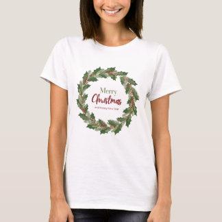 Kerstkrans T-shirt voor vrouwen