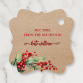 Kerstkrans Thuisgemaakte Jam Label (Achterkant)